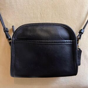 vintage coach Abbie bag - black leather with tag and strap